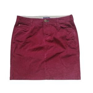 Tommy Hilfiger Corduroy Skirt, Wine Red, 8